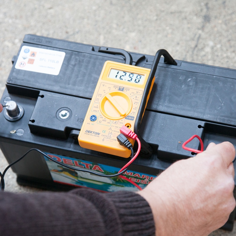 Checking Leisure battery voltage